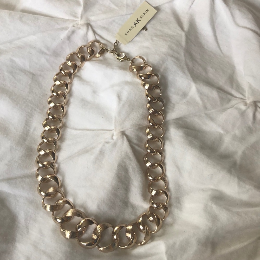Anne Klein gold link necklace